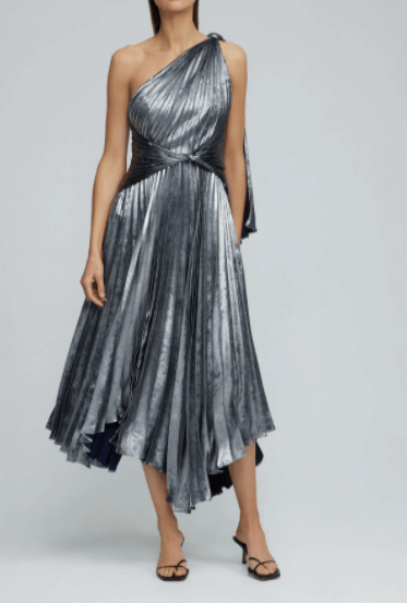 ACLER KALORA DRESS - Bread Boutique  - asymmetrical, charcoal, eveningwear, flowy, one shoulder, pleated, SOPHISTICATED - Darwin boutique - Darwin fashion